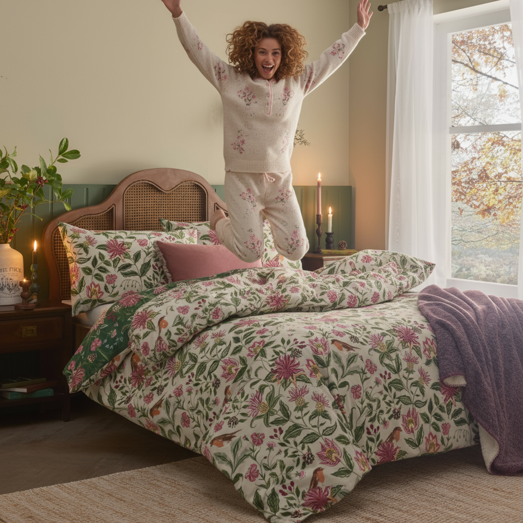 Juego de funda nórdica reversible + 2 fundas de almohada Beatrice Floral