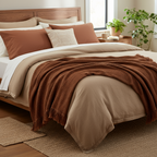 Manta tejida con flecos Morni