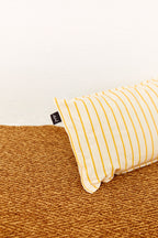 Funda cojín cadena amarillo 30cmx50cm