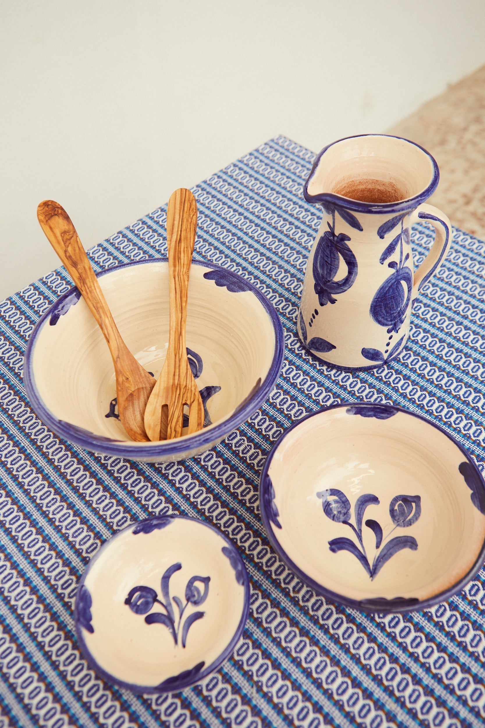 Set de cuencos cerámica granaíno azul