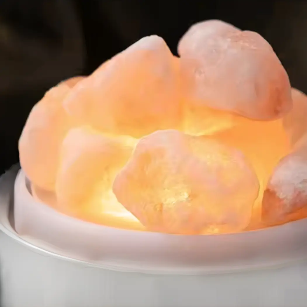 Humidificador Tetera Mágica Lámpara con Sal del Himalaya 360 ml Dropea