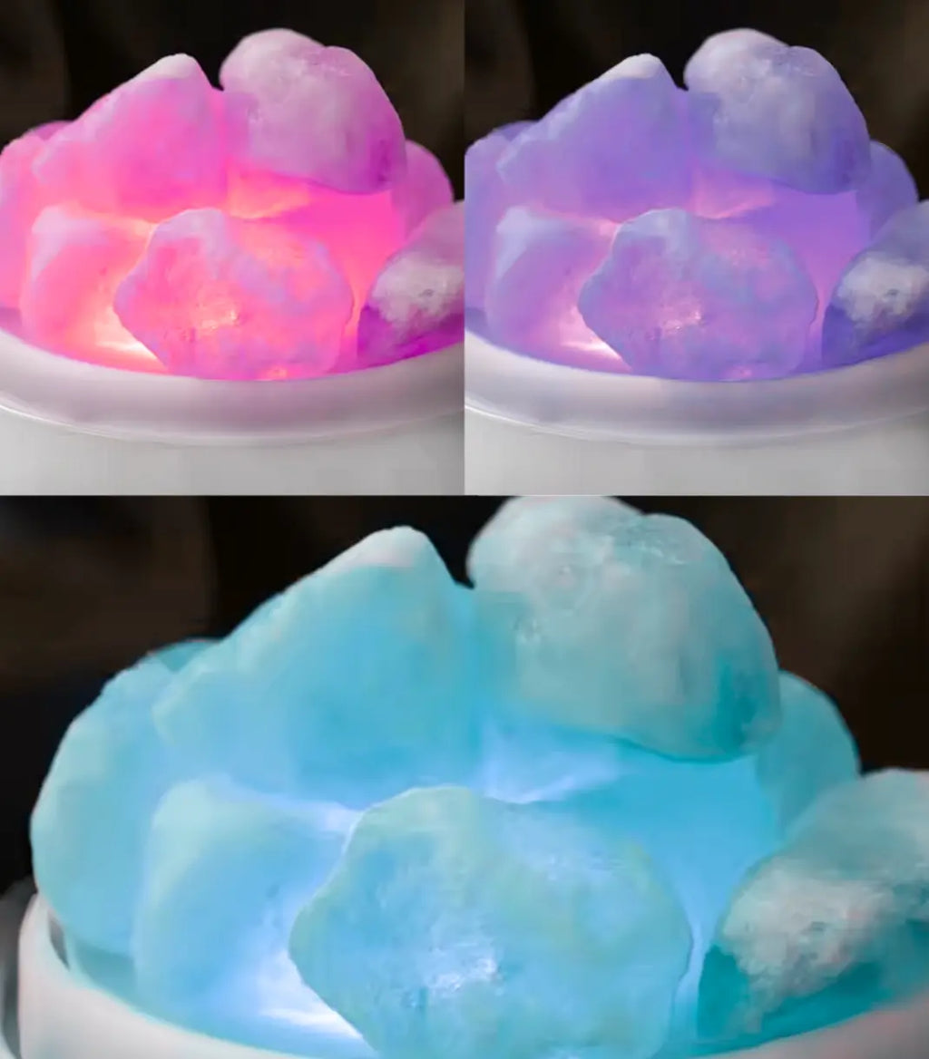 Humidificador Tetera Mágica Lámpara con Sal del Himalaya 360 ml Dropea