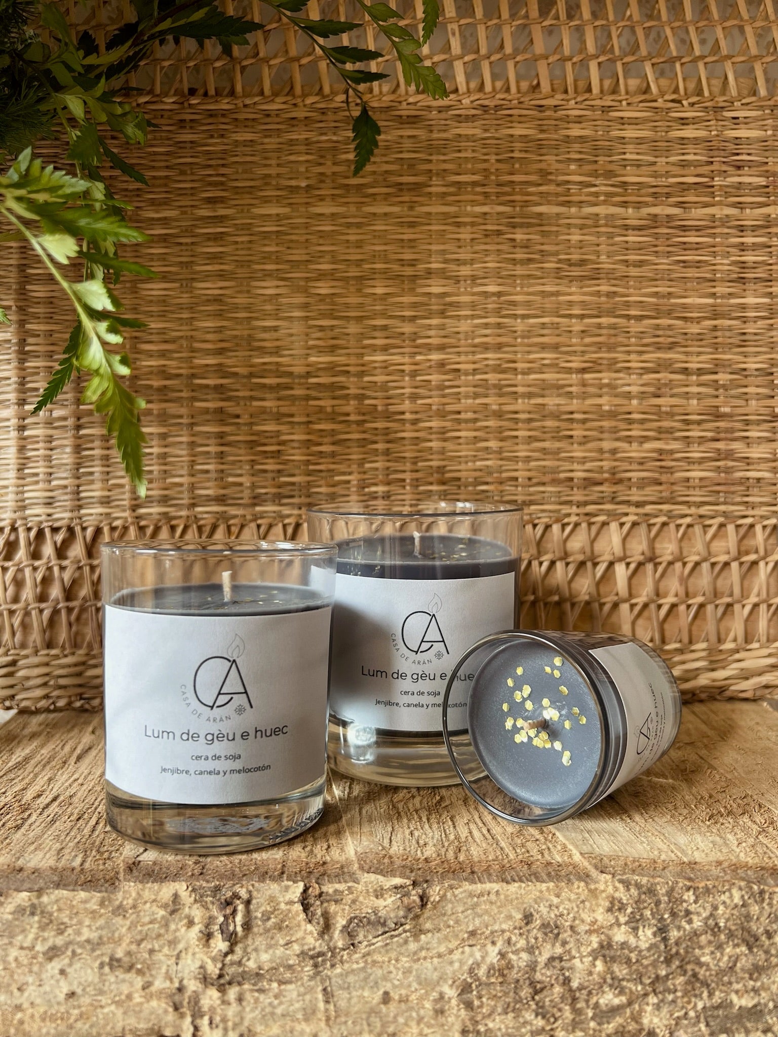 Vela aromática Lum de gèu e huec "Luz de hielo y fuego"