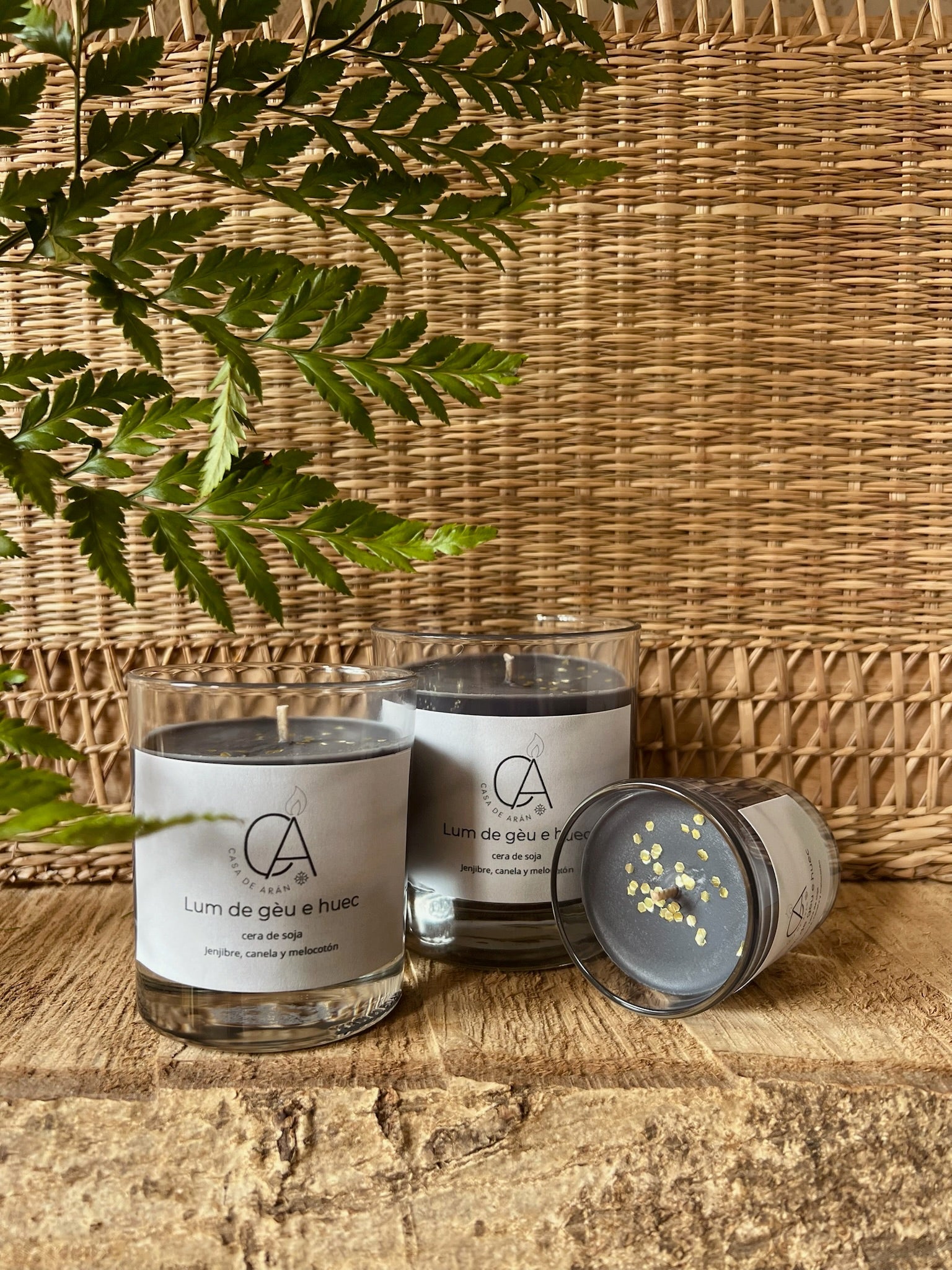 Vela aromática Lum de gèu e huec "Luz de hielo y fuego"
