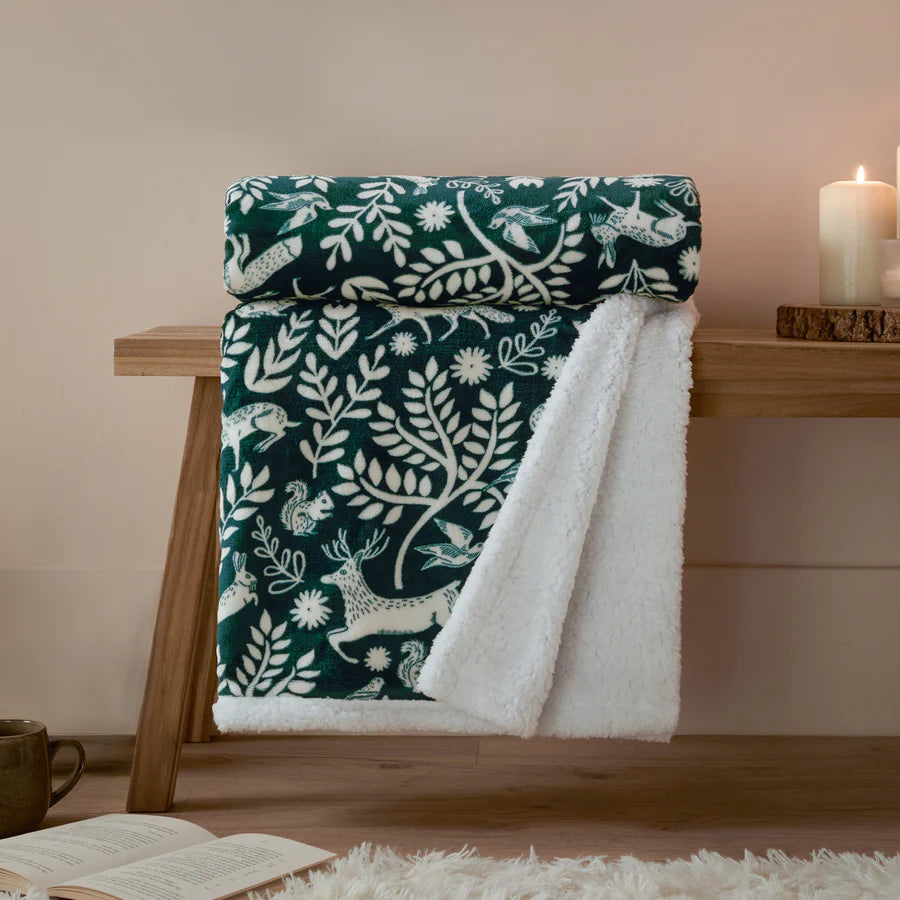 Manta de Forro Polar Sherpa Skandi Woodland