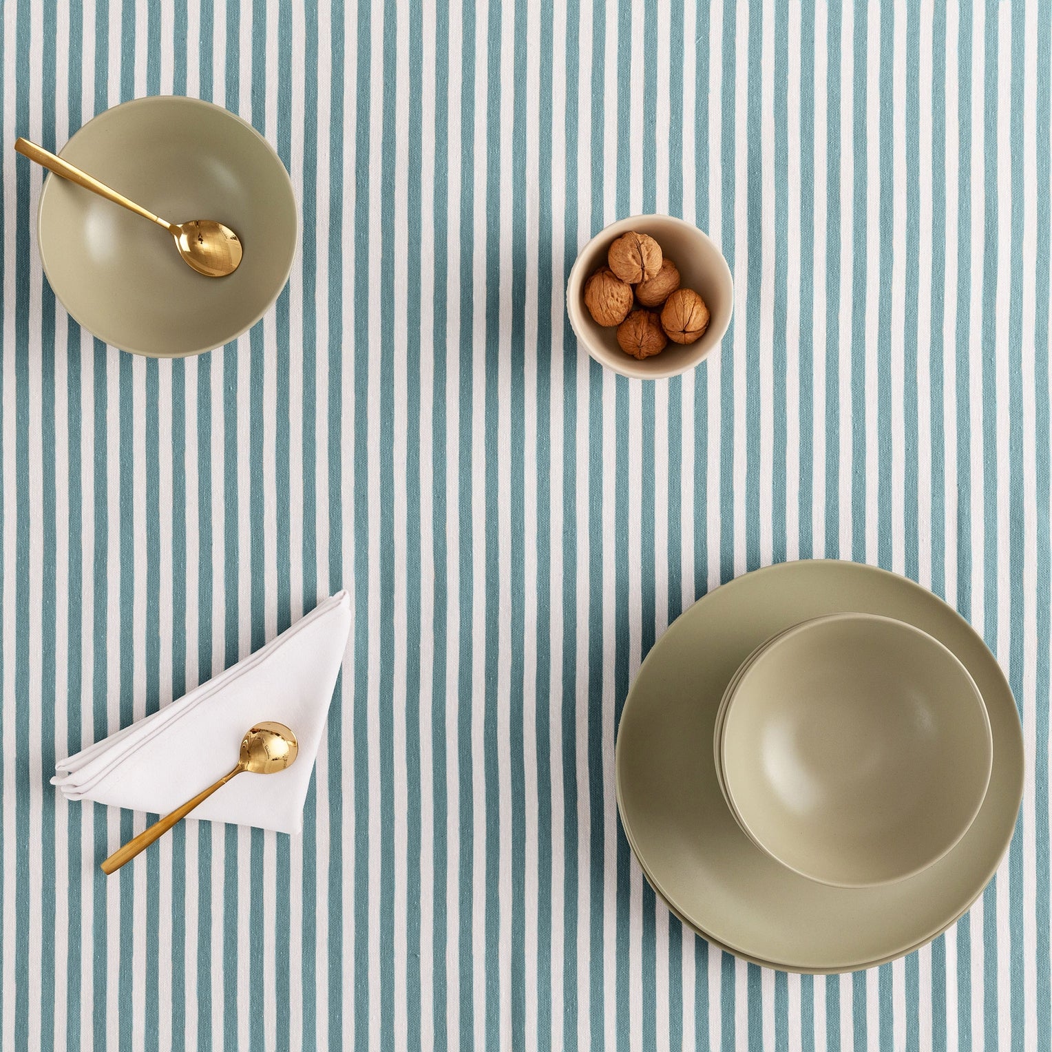 Mantel antimanchas de algodón impermeable rayas ARENZA