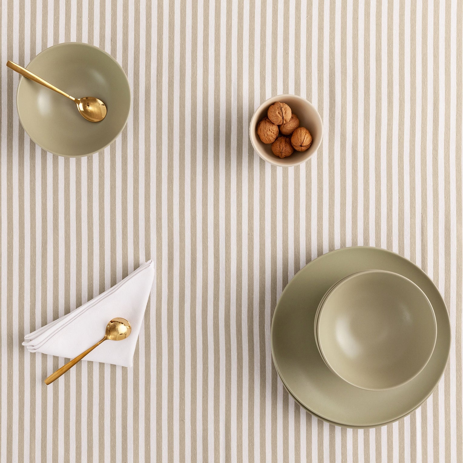 Mantel antimanchas de algodón impermeable rayas ARENZA