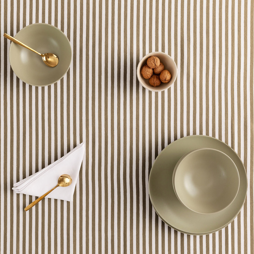 Mantel antimanchas de algodón impermeable rayas ARENZA