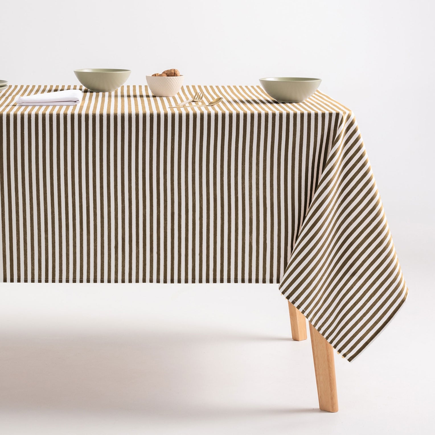 Mantel antimanchas de algodón impermeable rayas ARENZA