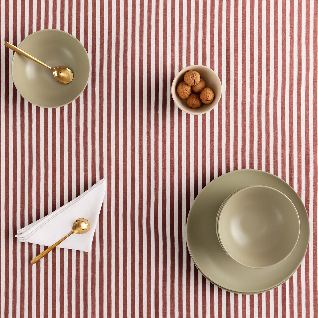 Mantel antimanchas de algodón impermeable rayas ARENZA