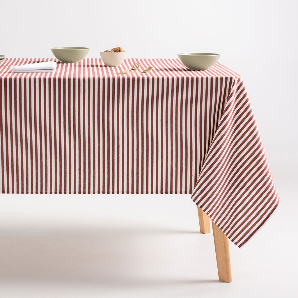 Mantel antimanchas de algodón impermeable rayas ARENZA