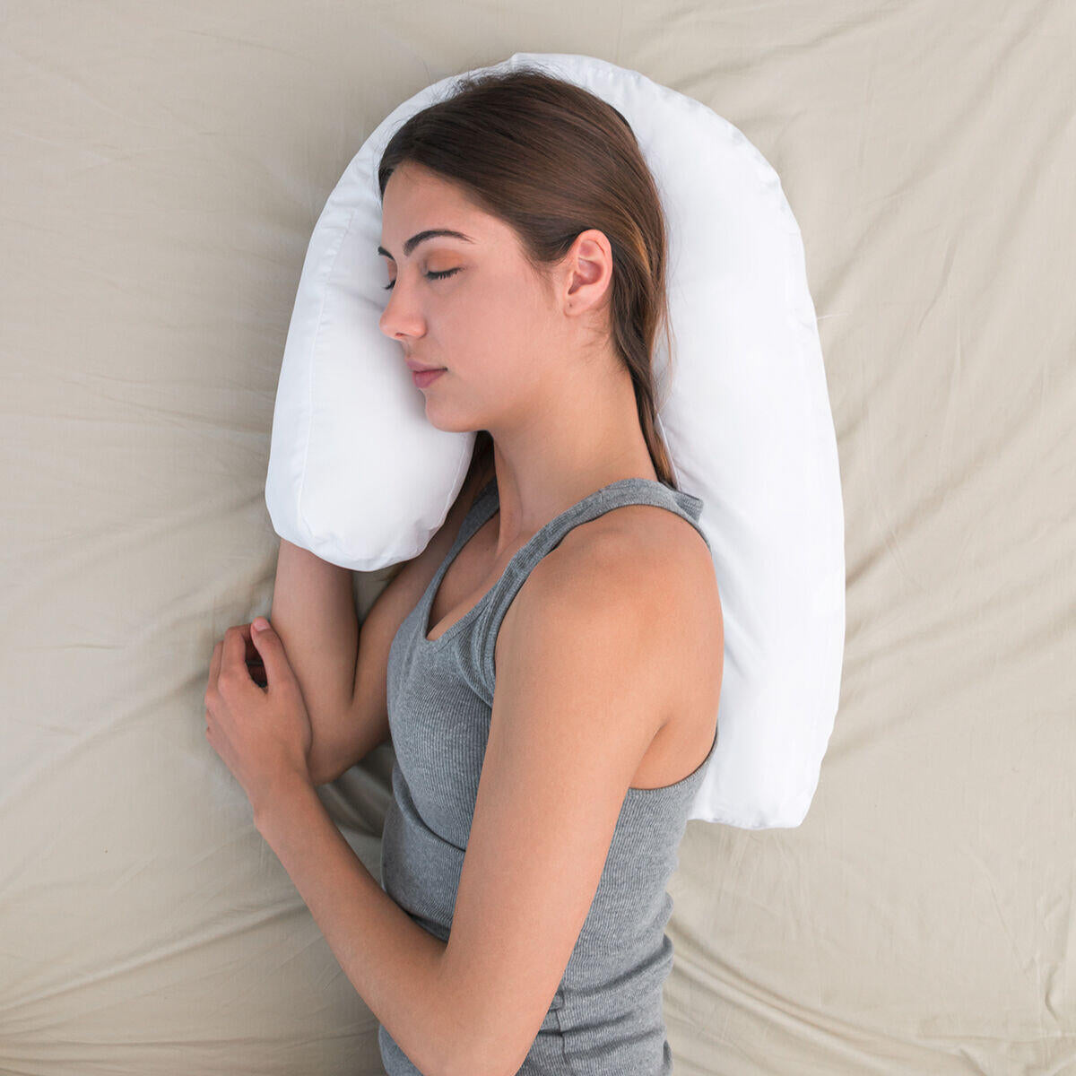 Almohada Ergonómica de Postura Lateral U Slupill - InnovaGoods