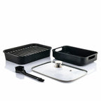 Freidora de Aire 6L Fryinn 12-in-1 6000 con Grill, Accesorios y Recetario Negro Acero 3400W - InnovaGoods Dropea