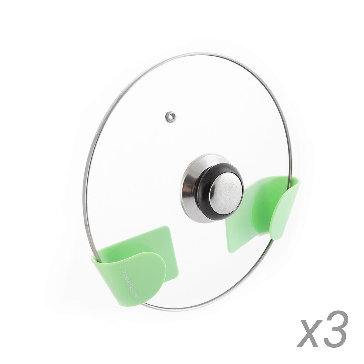 Soporte Adhesivo para Tapas de Cocina Smarack con tapa de olla