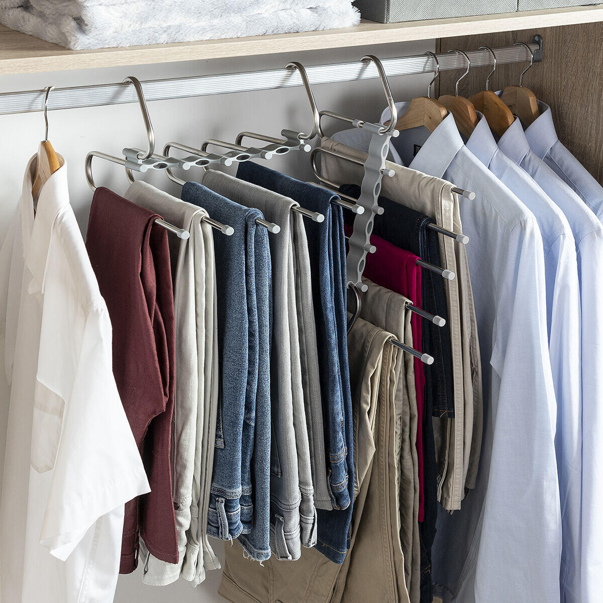 Percha Múltiple para Pantalones 5 en 1 Havser - InnovaGoods