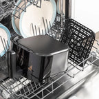 Freidora de Aire 5L Fryinn Balance 5000 con Báscula y Recetario , Acero Inoxidable y Pantalla Táctil Negro 1500W- InnovaGoods Dropea