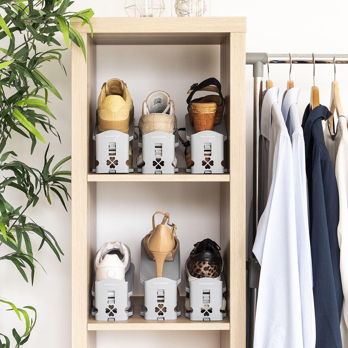 Organizador de Zapatos Regulable Sholzzer 6 Unidades - InnovaGoods