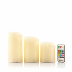 Velas LED Multicolor Efecto Llama con Mando Lendles 3 Unidades - InnovaGoods