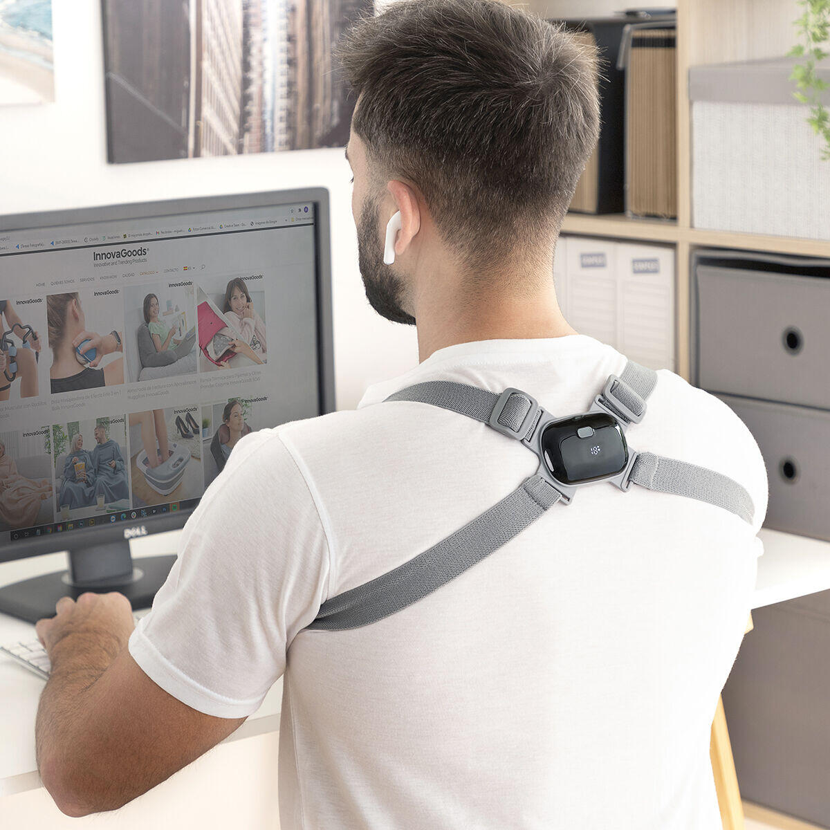 Entrenador de Postura Inteligente Recargable con Vibración Viback - InnovaGoods