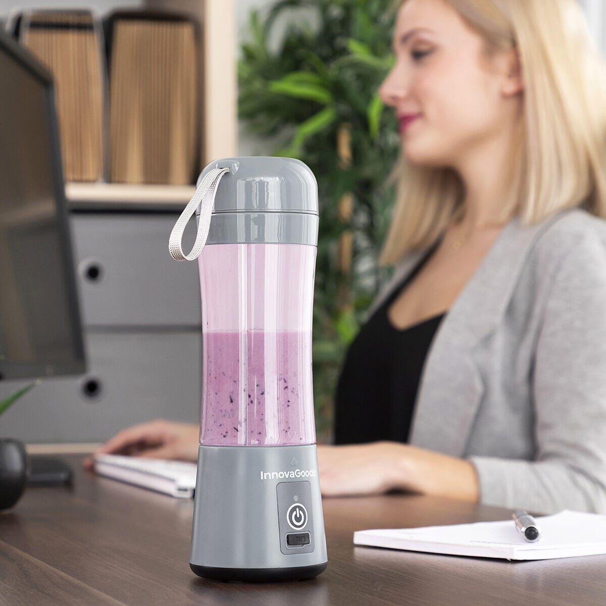 Batidora de Vaso Portátil Recargable Shakuit - InnovaGoods