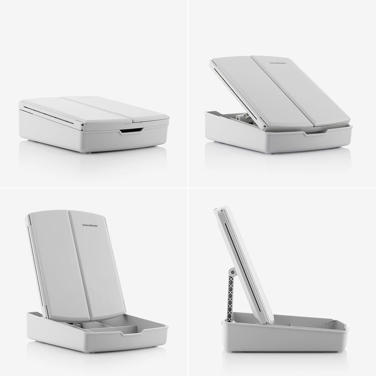 Modo de apertura del Espejo LED Plegable con Organizador de Maquillaje 3 en 1 Panomir InnovaGoods