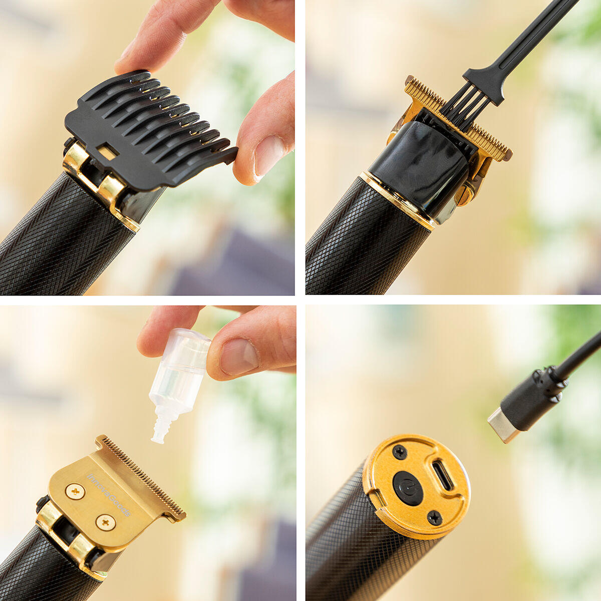 Cortapelos Profesional Recargable con Accesorios Triher - InnovaGoods