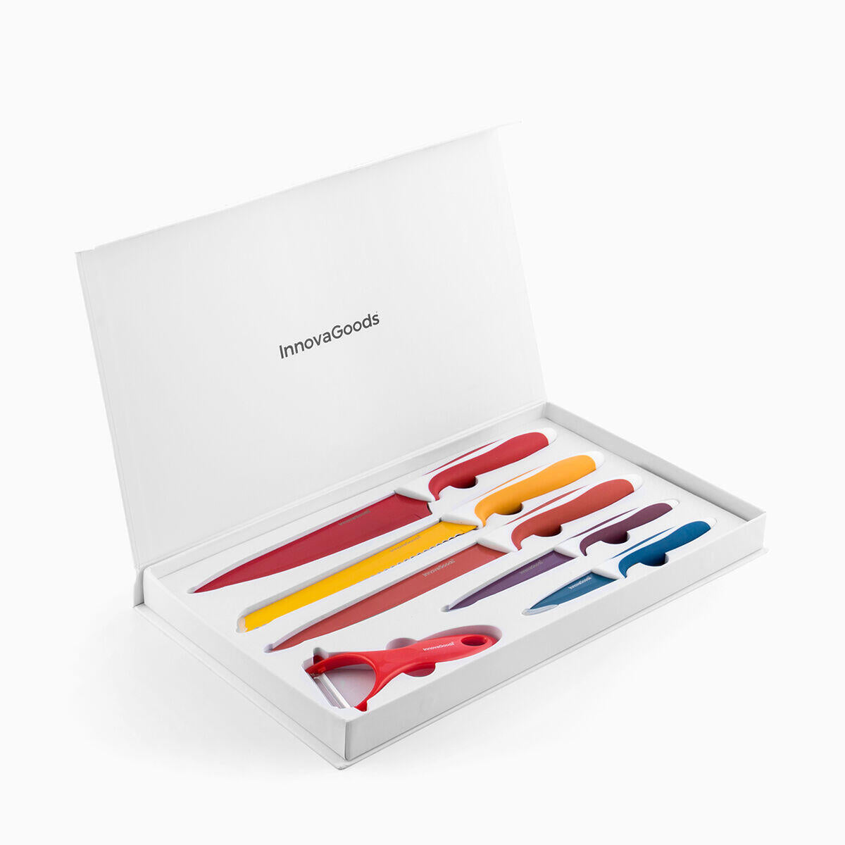 Juego de Cuchillos Cerámicos y Pelador Knoolvs 6 Piezas - InnovaGoods