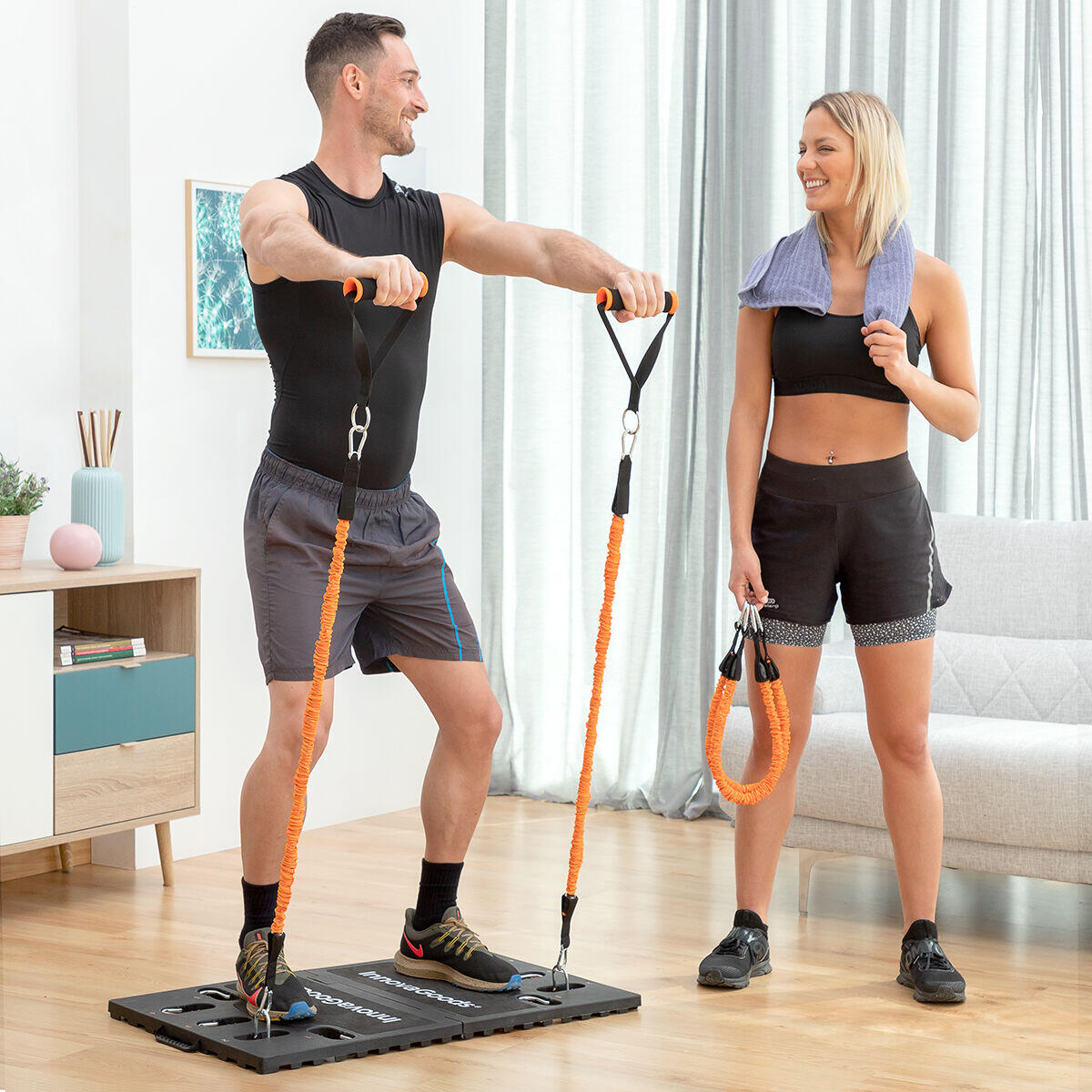 Sistema de Entrenamiento Integral Portátil con Guía de Ejercicios Gympak Max - InnovaGoods
