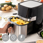 Freidora de Aire Fryinn Pro 5500 Negro 1700 W 5,5 L Acero Inoxidable - InnovaGoods