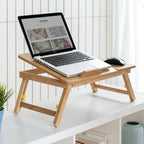 Mesa Plegable Auxiliar de Bambú Lapwood - InnovaGoods