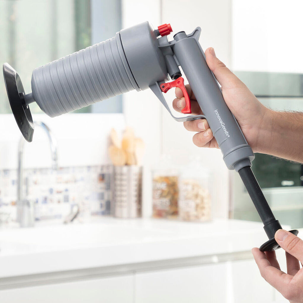 Pistola Desatascadora de Aire Comprimido Universal con Adaptadores KlinGun - InnovaGoods