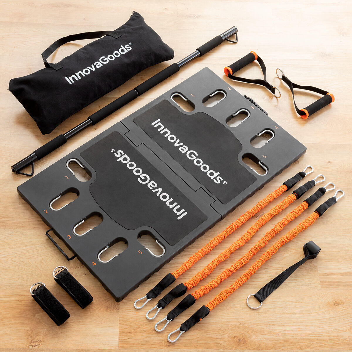 Sistema de Entrenamiento Integral Portátil con Guía de Ejercicios Gympak Max - InnovaGoods