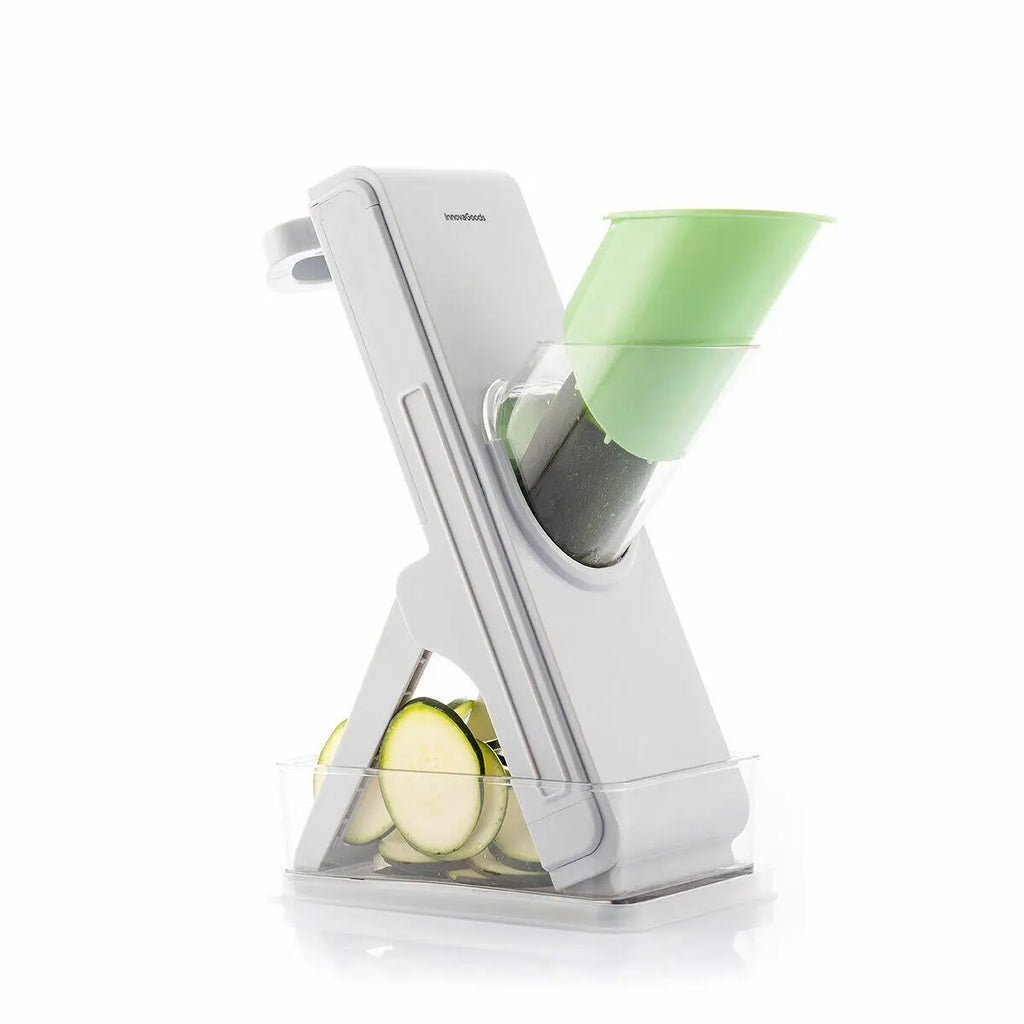 Mandolina Cortadora de Verduras 5 en 1 Plegable con Base Antideslizante y Recipiente Slichen- InnovaGoods Dropea