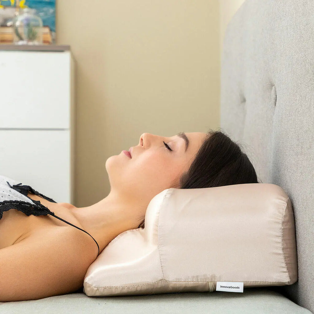Almohada Cervical Antiarrugas con Funda de Satén Youthlow - InnovaGoods Dropea