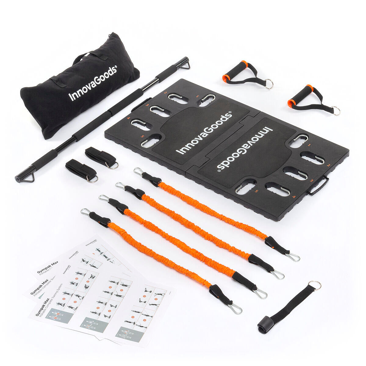 Sistema de Entrenamiento Integral Portátil con Guía de Ejercicios Gympak Max - InnovaGoods