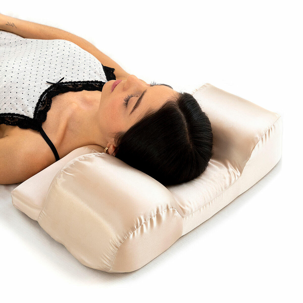 Almohada Cervical Antiarrugas con Funda de Satén Youthlow - InnovaGoods Dropea