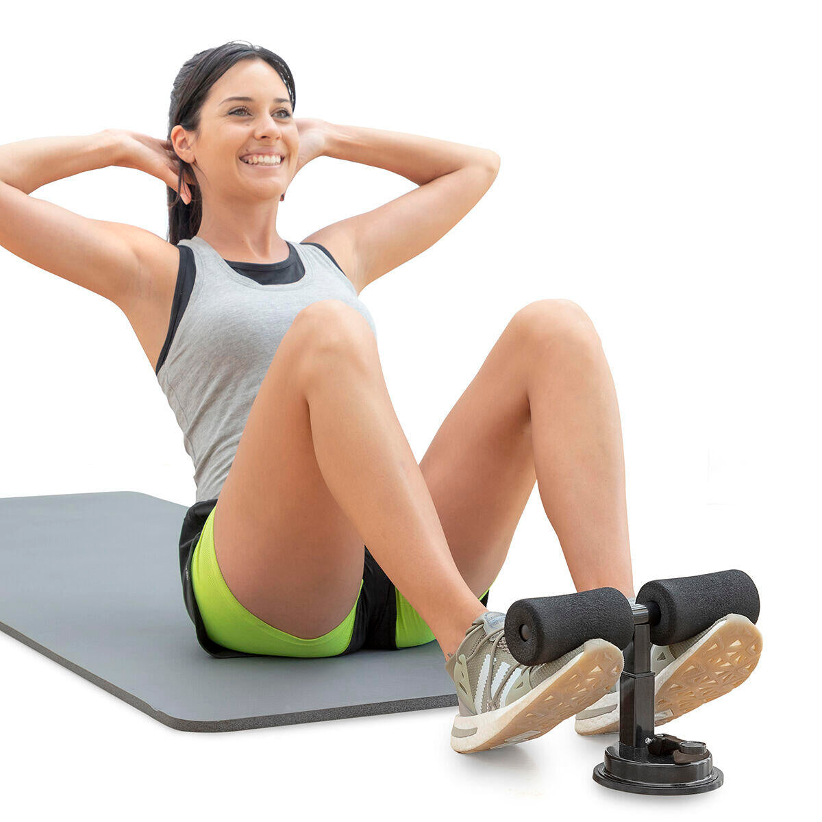 Barra de Sujeción para Abdominales con Ventosa y Guía de Ejercicios CoreUp - InnovaGoods