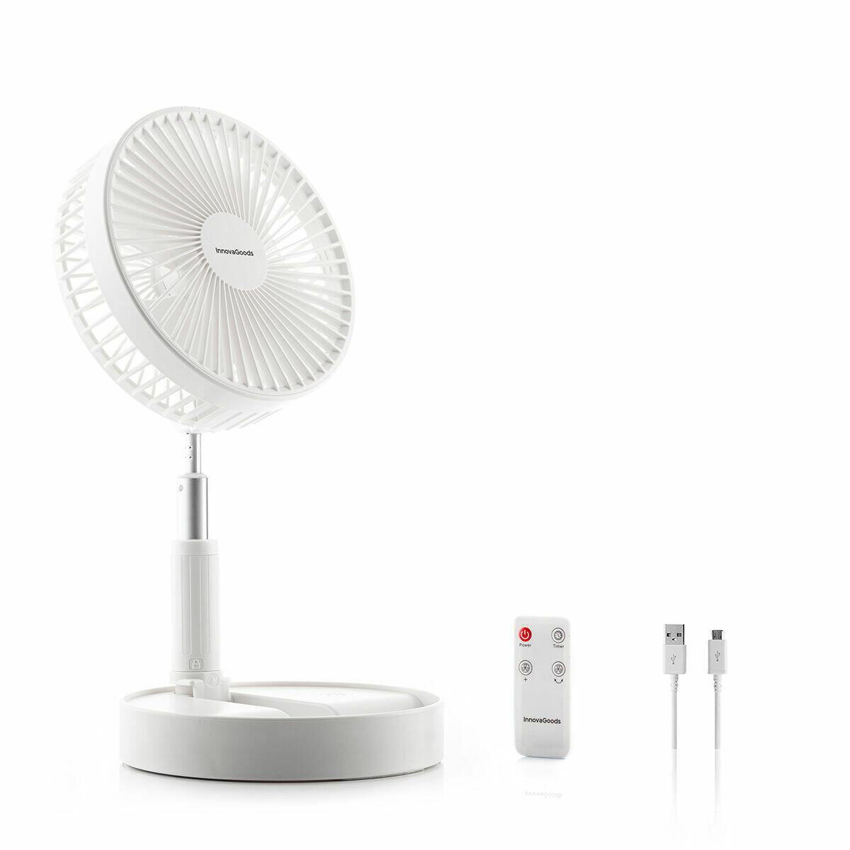 Ventilador Recargable Plegable 3 en 1 Fandle Ø7,7'' 7200 mAh - InnovaGoods