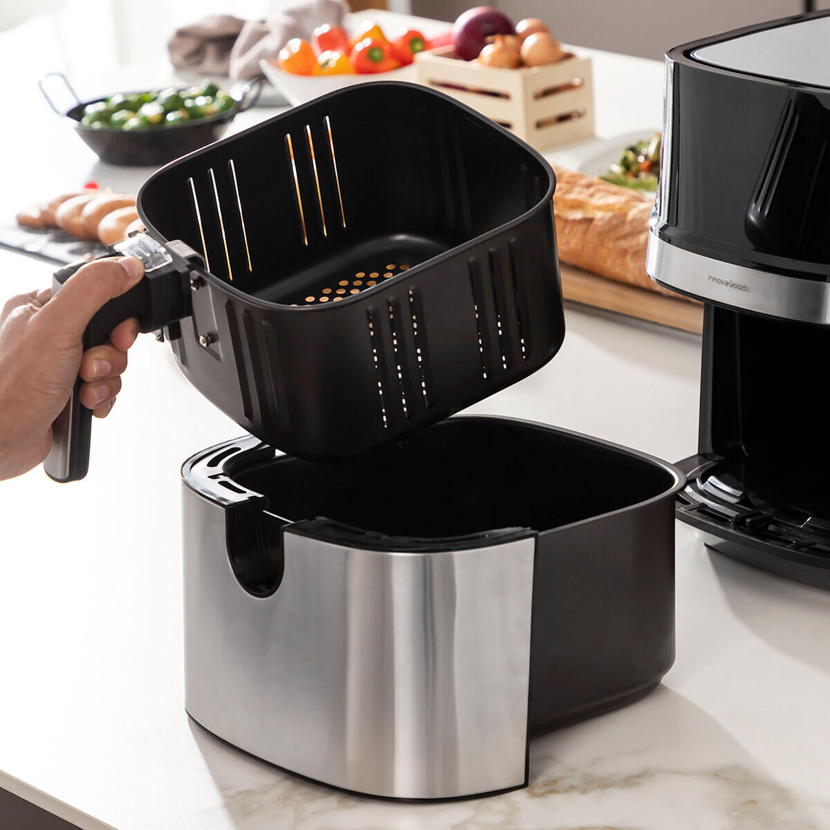 Freidora de Aire Fryinn Pro 5500 Negro 1700 W 5,5 L Acero Inoxidable - InnovaGoods