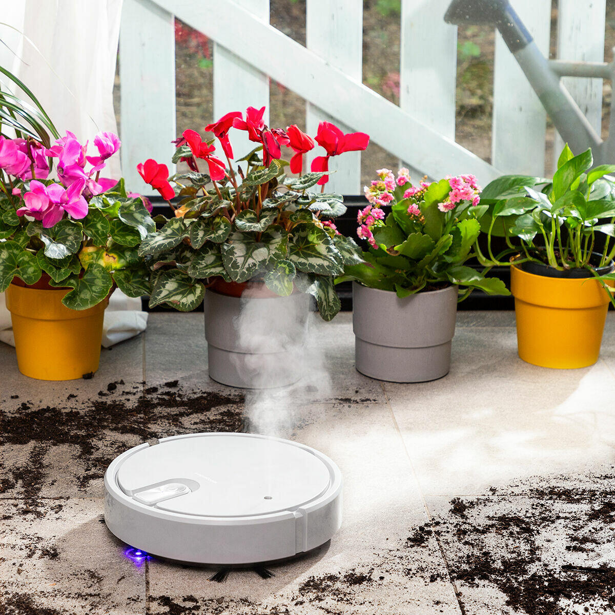 Robot Aspirador Recargable Multifunción 5 en 1 Varob con función humidificadora