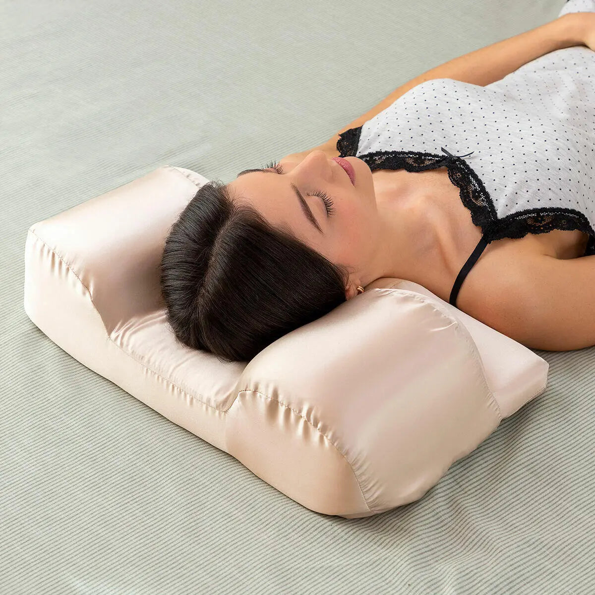 Almohada Cervical Antiarrugas con Funda de Satén Youthlow - InnovaGoods Dropea