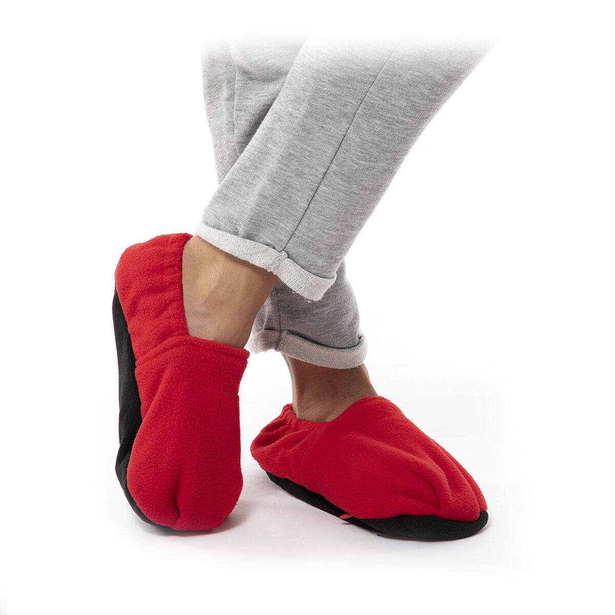 Zapatillas de Casa Calentables en Microondas Rojo - InnovaGoods