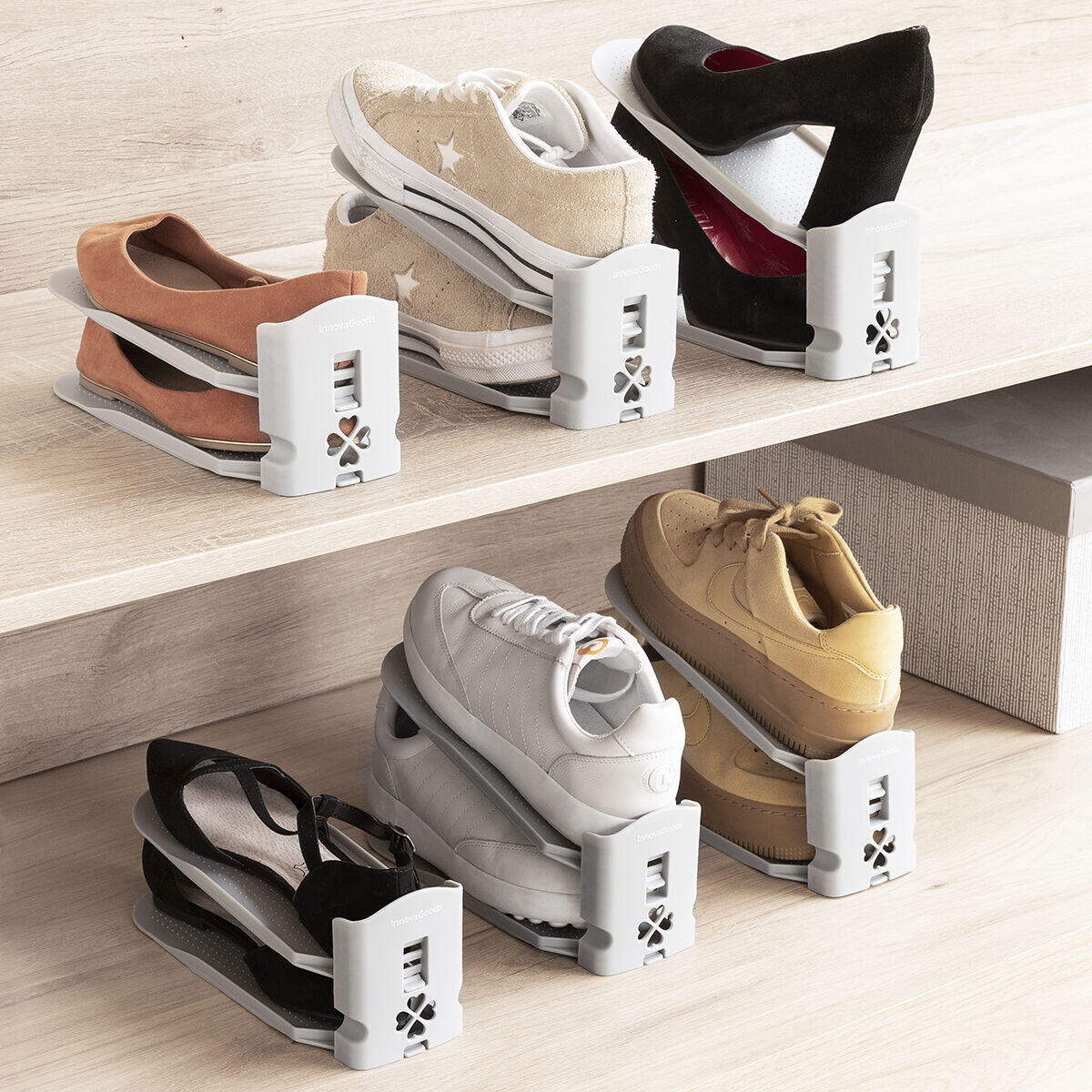 Organizador de Zapatos Regulable Sholzzer 6 Unidades - InnovaGoods