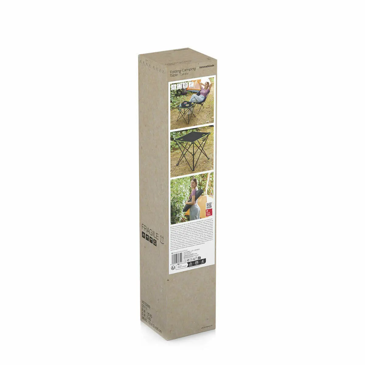 Mesa de Camping Textil Plegable con Funda Cafolby - InnovaGoods Dropea