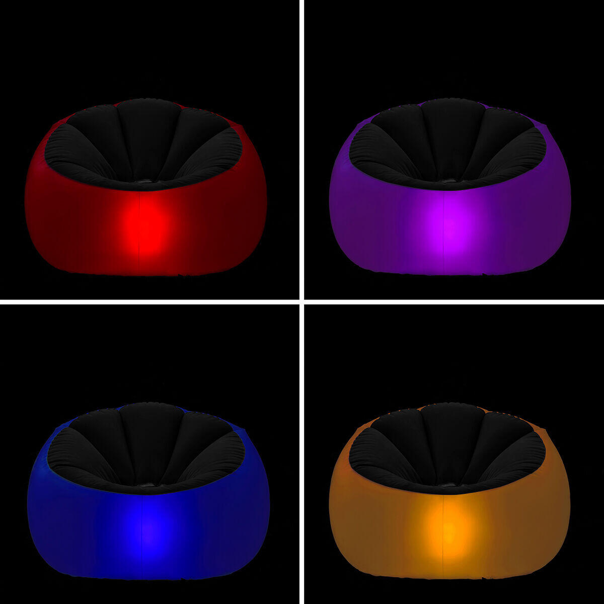 Sillón Hinchable con LED Multicolor y Mando Chight - InnovaGoods