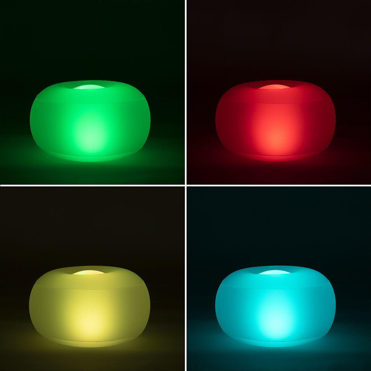 Asiento Hinchable con LED Multicolor y Mando a Distancia Pulight - InnovaGoods