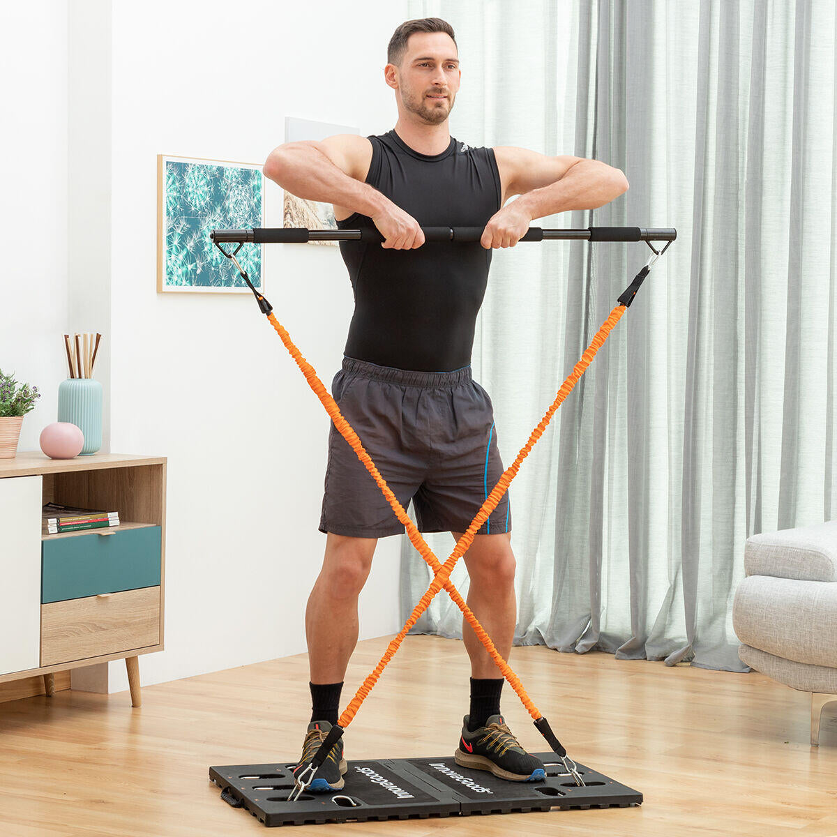 Sistema de Entrenamiento Integral Portátil con Guía de Ejercicios Gympak Max - InnovaGoods