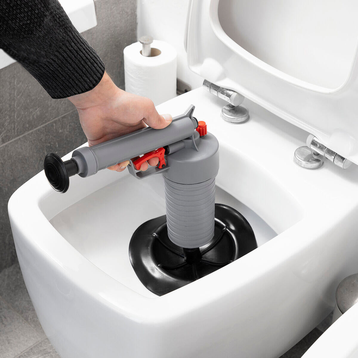 Pistola Desatascadora de Aire Comprimido Universal con Adaptadores KlinGun - InnovaGoods