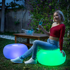 Asiento Hinchable con LED Multicolor y Mando a Distancia Pulight - InnovaGoods
