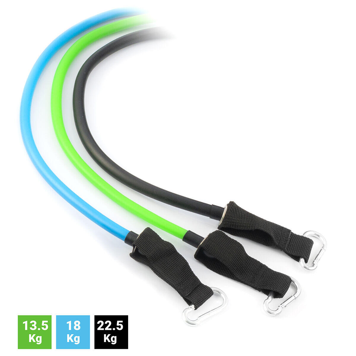 Set de Bandas de Resistencia con Accesorios y Guía de Ejercicios Tribainer 3 Unidades - InnovaGoods